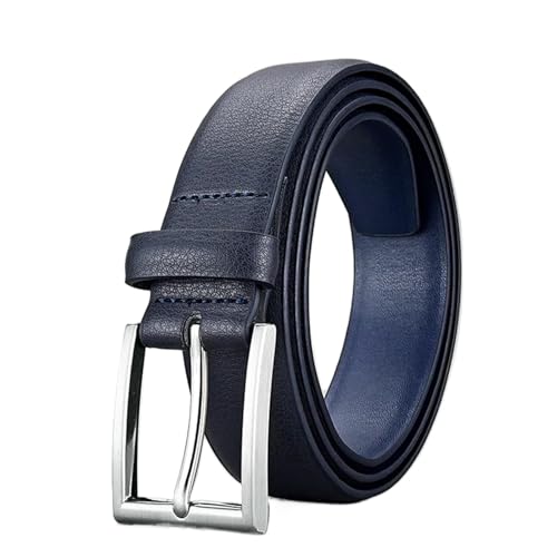 Belts for Men 2pcs Men's Belt Casual Strap Male Jeans Trouser Belts Pu Leather Pin Buckle Waist Belt(105CM)2
