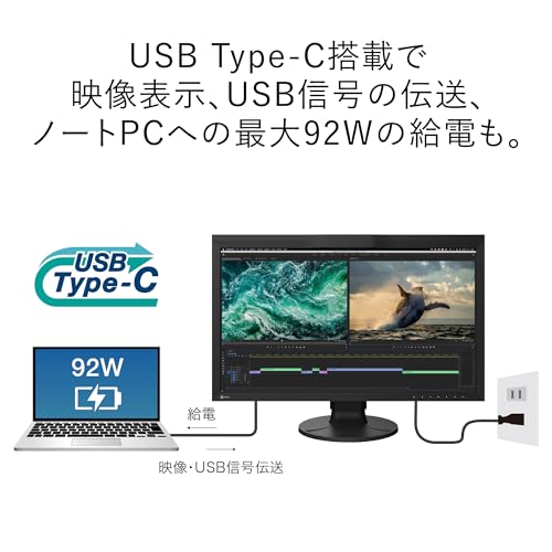 ColorEdge CG2700S - Monitor grafico da 68,5 cm (27") (HDMI, hub USB, USB-C, RJ-45 LAN, switch KVM, DisplayPort, 2560 x 1440, 99% AdobeRGB, 98% DCI-P3) nero - Monitor - Immagine 7