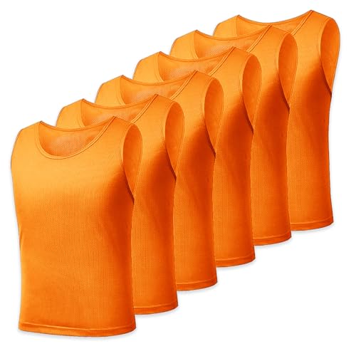 Image of 6 Pack Pinnies for Adult /Youth /Kids, Sports Pennies for Soccer Basketball Football Team, Scrimmage Practice Jerseys