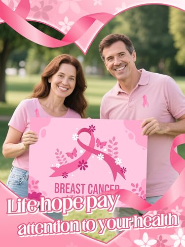 200 Pcs Breast Cancer Awareness Pink Ribbon Pins - Breast Cancer Gifts for Woman Breast Cancer Awareness Accessories for Public Event Charity Survivor Campaign Party Favors2