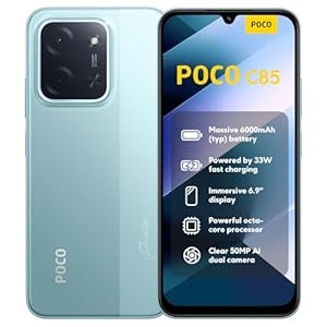 XIAOMI Poco C85, Smartphone 8+256GB, 6,9" 120Hz Display 7,99mm Design, MediaTek Helio G81-Ultra Octa-Core, 50MP AI-Zweifach-Kamera, 6000mAh, Green, Ladegerät Nicht im Lieferumfang enthalten