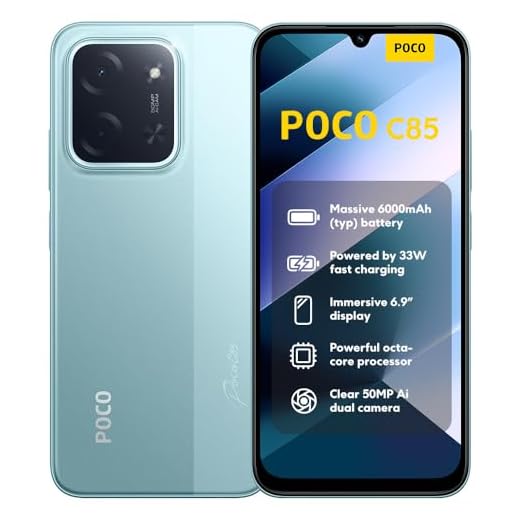XIAOMI Poco C85, Smartphone 6+128GB, Handy mit Android, 6,9" 120Hz Display 7,99mm Design, MediaTek Helio G81-Ultra Octa-Core, 50MP AI-Zweifach-Kamera, 6000mAh, Grün