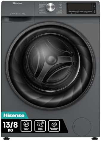 Hisense Lava e Seca, 13kg Lavagem/8kg Secagem, Steam, 13 Programa...