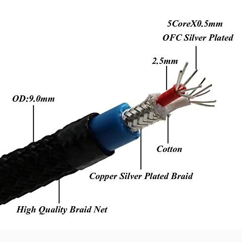 Monosaudio A202 17Awg Audiophile Xlr Cable Xlr Balanced Audio Cable Ofc Copper Silver Plated Xlr Interconnect 2Xlr Male To 2Xlr Female Signal Cord thumb #4