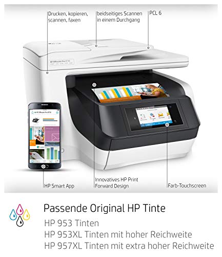 HP Multifunktionsdrucker OfficeJet Pro 8730 für effizientes Drucken
