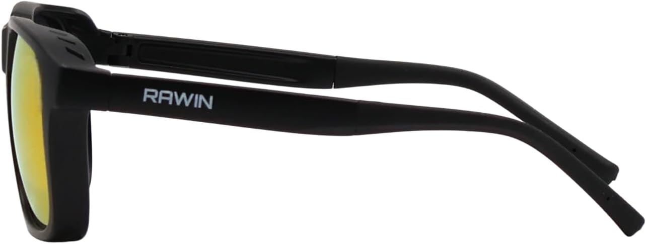 RAWIN Outdoor Sunglasses with Side Shields, Adjustable Temples, Durable Frame for Sports & Daily Wear