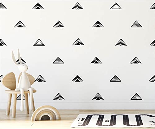 Vinilos Decorativos Triángulos Geométricos 4 pulgadas Negro