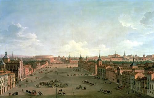 Tableau Mural sur Toile de la Calle De Alcala par Antonio Joli pour Chambre 60x90cm