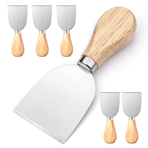 LEKAYIHU Cheese Knives Set - Butter Shovel,Mini Stainless Steel Cheese Shovel Set - Cheese Knives for Charcuterie Board Serving Party Supplies Small Cream Cheese Spreader Knives Set (6PCS Shovel)