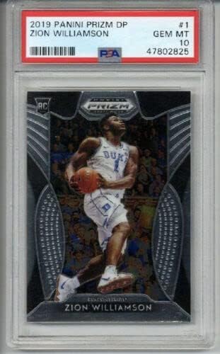 2019 PANINI PRIZM DP #1 ZION WILLIAMSON BASKETBALL CARD DUKE PELICANS PSA 10