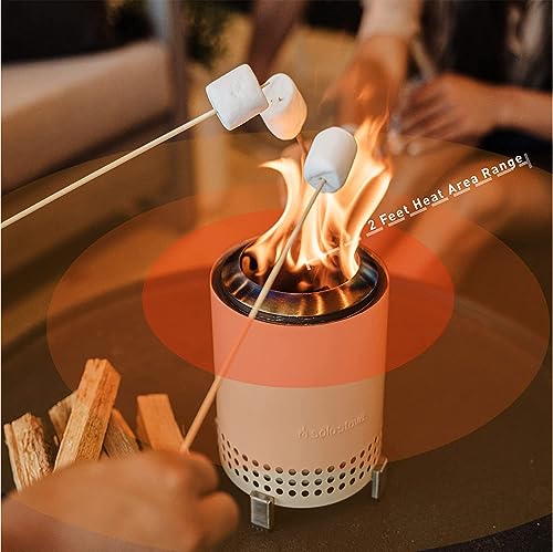 Image of Solo Stove Mesa, 5.1 Inch Tabletop Fire Pit with Stand - Smokeless, Stainless Steel Fire Pit for Camping, Outdoor & Patio- Wood Burning or Pellet Fueled Portable Bonfire, 1.4lbs, Gunmetal