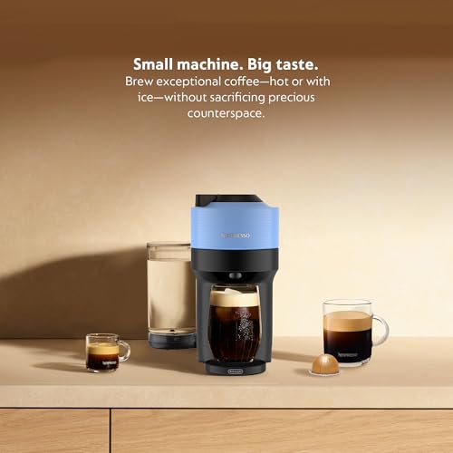 Image of Nespresso Vertuo Pop+ Coffee and Espresso Machine by De'Longhi, Pacific Blue (Renewed)
