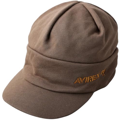 [アヴィレックス] AVIREX スウェット ツバ付きニットキャップ キャスケット ワークキャップ ミリタリー ニットキャプ 帽子 メンズ ニット帽 ゴルフ ワッチキャップ glt-av019 ブラウンのサムネイル