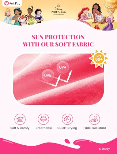 Image of Disney Princess Frozen Marvel Elsa Minnie Toddler Girl Swimsuit Tankini Bathing Suit 2 Piece Swimwear UPF 50+ Rashguard