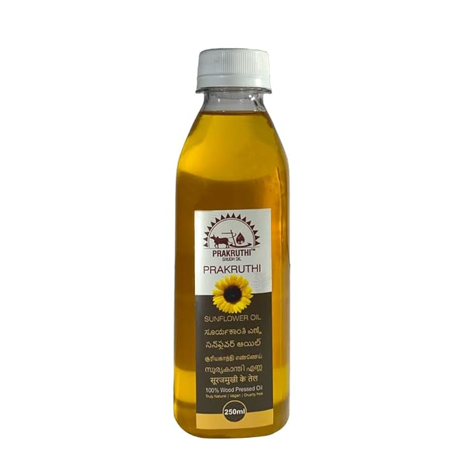 PRAKRUTHI SHUDH OIL Cold Pressed Sunflower Oil For Cooking , Natural