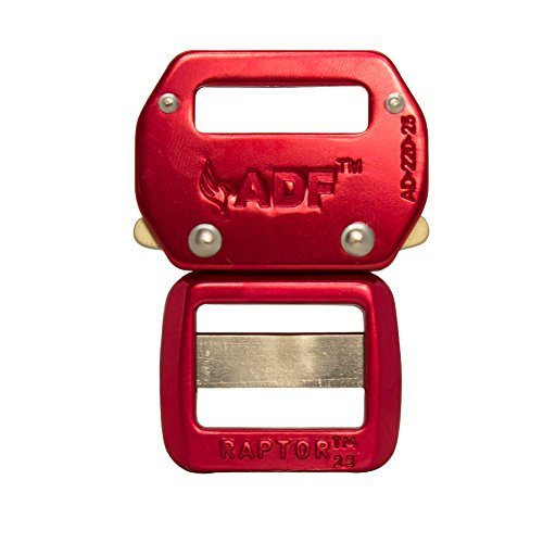 Raptor II Tactical Military Police Aluminum Quick Release 1" Belt Buckle (10 Pack), Red