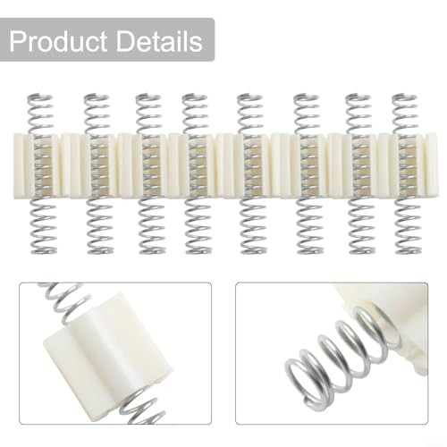 Kit de Herrajes para Puerta Plegable Bifold, Resorte para Puerta, Hardware de Nylon y Metal para Reparación de Clóset, Blanco, 8 Piezas miniatura 5