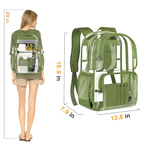 Image of PAMANO Clear Backpack Heavy Duty Transparent See Through Bag for College Work Travel Security