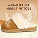 OOW Kids Slippers Girls Boys Fuzzy Memory Foam House Slippers Winter Warm Plush Lined Home Shoes Soft Bedroom Indoor Outdoor Chestnut Toddler Size 9