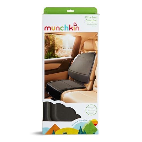 Image of Munchkin Child Car Seat Protectors, Elite Seat Guardian and Deluxe Kick Mats, Black /Dark Grey