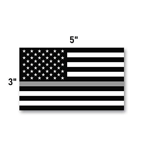 3X5 Thin Gray Line Flag Sticker 3-Pack Made With Durable Waterproof Materials Thin Grey Line Flag Bumper Sticker Thin Gray Line Bumper Sticker Thin Gray Line Sticker #TOP3
