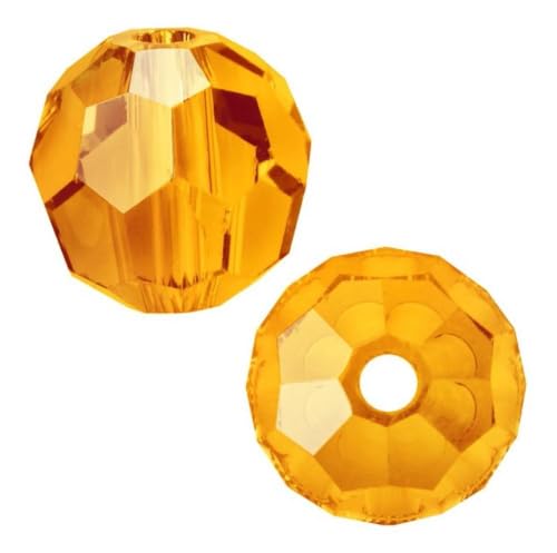 50pcs Adabele Austrian 6mm Faceted Round Crystal Beads Orange Sun Compatible with Swarovski Crystals Preciosa