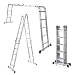 Produktbild MAXCRAFT Multifunktionsleiter Mehrzweckleiter bis 150 kg Stehleiter 20 Stufen 6in1 Leiter Gelenkleiter aus Aluminium EN-131 geprüft - Länge 5,51 m