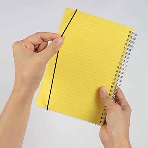 Spiral Notebook College Ruled 4 Pack With 120 Gsm Thick Paper, A5 Spiral Lined Writing Journal With Elastic Band, 70 Sheet Per Pack Total 560 Pages, 5.7"X8.3" #TOP4