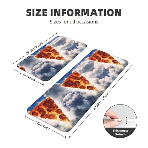 Alfombrillas de cocina con base antideslizante y tapete protector estampado de 2 piezas 4