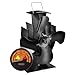 VonHaus 4-Blade Heat Powered Wood Stove Fan - Ultra Quiet Fireplace Wood Burning Eco Fan For Efficient Heat Distribution