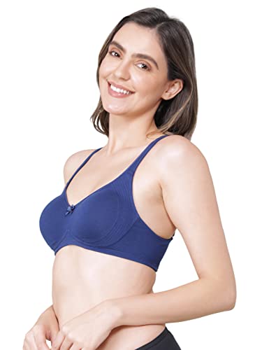 Image of Jockey 1250 Women Wirefree Non Padded Super Combed Cotton Elastane Stretch Full Coverage Everyday Bra with Contoured Shaper Panel and Adjustable Straps