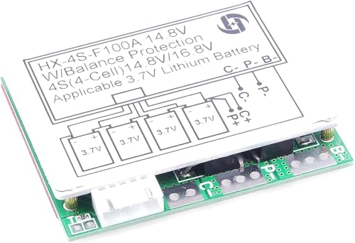 Image of Electrobot 4S 100A 12.8V 14.4V LiFePO4 Lithium Battery BMS PCM Board with Balance Function | 4-Cell 18650 Battery Management Protection Module | 16.8V Charging Voltage - Single Unit