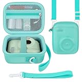 ALKOO Instant Print Camera Case Compatible with Gofunly Camera, Digital Camera Bag for Esoxoffore/for LETSHAHA/for JPVERLY/for Hangrui, Storage for Printer Paper and 32GB SD Card- Green (Box Only)