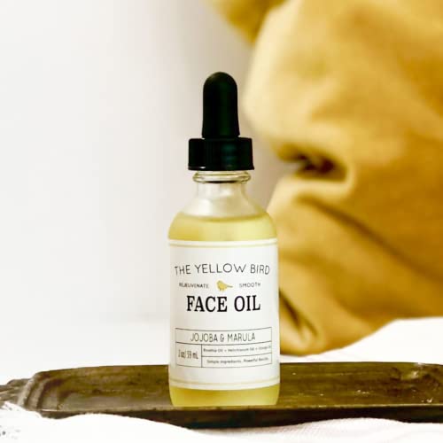 Yellow Bird Nourishing Face Oil - All Natural Hydrating, Anti Aging Facial Serum. Includes Jojoba, Marula, Primrose, & Rosehip For Restoring Skin #TOP6