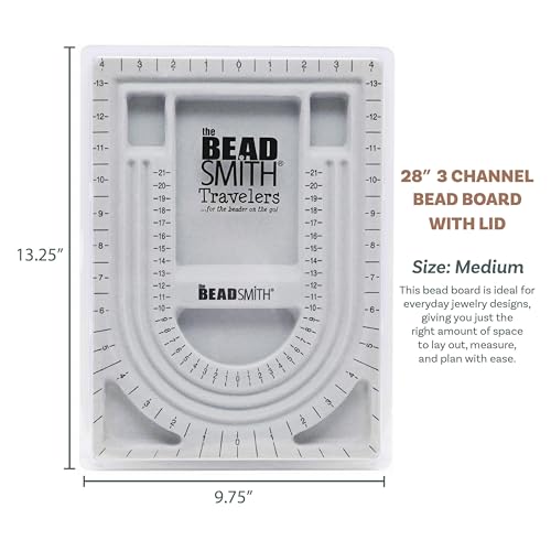 Image of The Beadsmith Bead Board with Cover, Grey Flocked (Pack of 2)