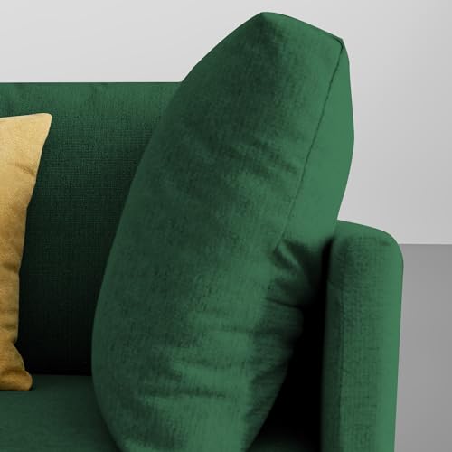 Image of Carina LHS 4 Seater L Shape Sofa Set for Living Room (Green Fabric) Premium Fabric Sofa