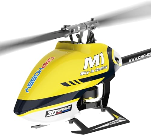 PENG KUN OMP Hobby M1V1 RC Helicopter for Adults, Commanding Silent 3D Flight, BNF (Transmitter not Included) Ready with Dual Brushless Motors