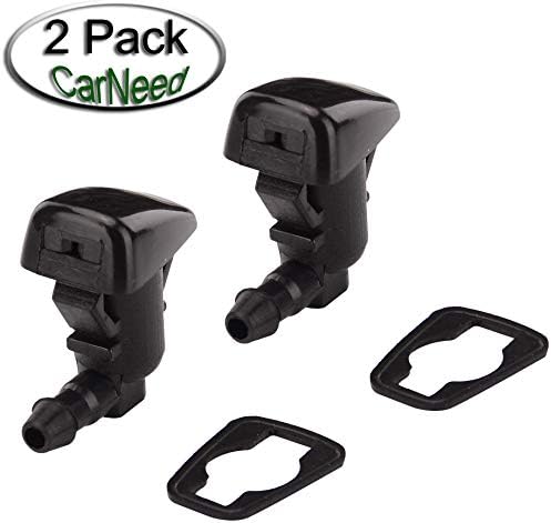 CarNeed 2 Pcs Windshield Washer Squirter Nozzle Wiper Spray Nozzle for 2007-2010 Lincoln MKX, 2007-2011 Ford Edge, 2008-2011 Ford Focus Replace OE# 8S4Z17603AA, 7T4Z17603A
