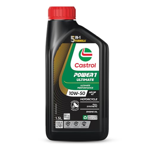 Castrol POWER1 Ultimate 10W-50 Full Synthetic Engine Oil (API SP,...