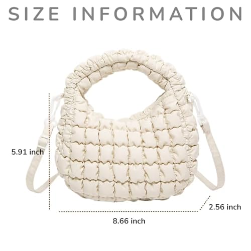 Cute Small Puffer Bag Quilted Crossbody Carryall Mini Padding Bag Soft Puffy Handbags Puff Purse for Women4