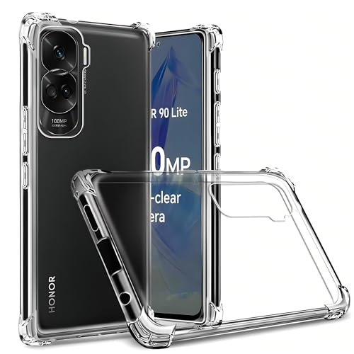 Totill Funda para Honor 90 Lite, Carcasa Protectora Antigolpes Transparente con Cojín Esquina Parachoques, Suave TPU Silicona Caso Delgada Anti-Choques Phone Case Cover Silicona Coque