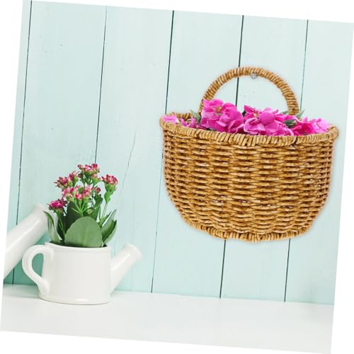 Cesta colgante para cocina rústica de pared ideal para organizar ajo y fruta 5
