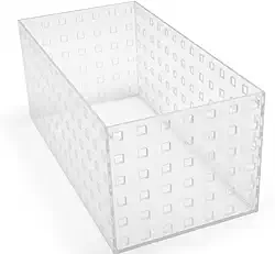 Caixa Organizadora de Acrílico Transparente 28x14x12cm Multiuso para Cozinha Banheiro Escritório e Guarda-Roupas