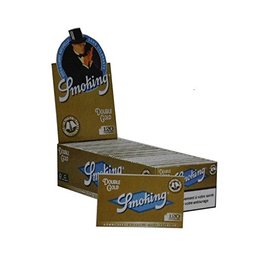 Feuilles Smoking Gold Regular fine et a combustion lente de 37 x 69 mm