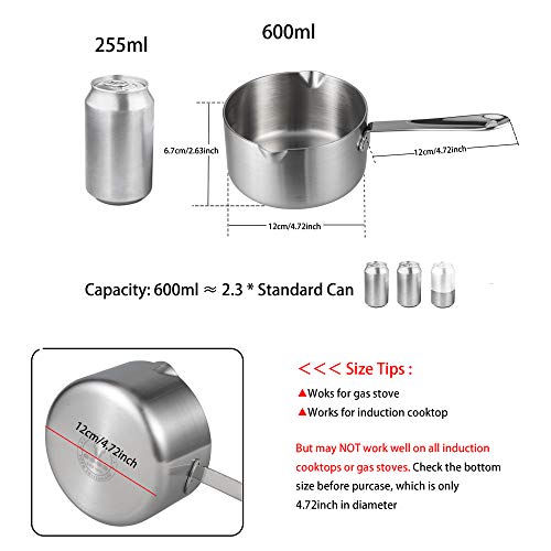 image for IMEEA Butter Warmer Coffee Milk Pan Mini Butter Melting Pot Saucepan w