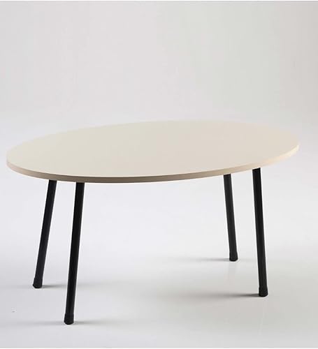 Miniatura 4 de Mesa de centro redonda de MDF de estilo moderno para sala de estar, mesa auxiliar redonda ovalada moderna, mesas de centro para sala de estar, mesa