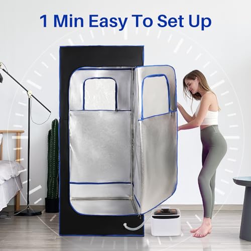 TOREAD Full Size Sauna 600D Canvas, Portable Steam Foldable Saunas Tent with 2.6L 1000W Steam Generator Remote Control