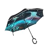 luna arteaga ☂ Diseño luminoso: el efecto de reflejo del borde luminoso, cuando traes un paraguas en una noche lluviosa, también puedes usar el paraguas para recordarle a las personas que te rodean que eviten golpear.