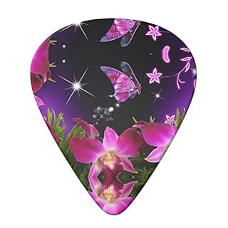 Pink Flower And Butterfly Lot de 6 médiators pour guitare acoustique, guitare électrique, basse, ukulélé – fins, moyens… - Les Beatles, Paul McCartney, John Lennon, RIngo Starr, George Harrison Pink Flower And Butterfly Lot de 6 médiators pour guitare acoustique, guitare électrique, basse, ukulélé – fins, moyens… – Image 3