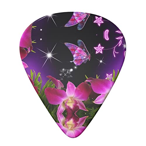 Pink Flower And Butterfly Lot de 6 médiators pour guitare acoustique, guitare électrique, basse, ukulélé – fins, moyens… - Les Beatles, Paul McCartney, John Lennon, RIngo Starr, George Harrison Pink Flower And Butterfly Lot de 6 médiators pour guitare acoustique, guitare électrique, basse, ukulélé – fins, moyens… – Image 4